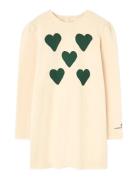 THE ANIMALS OBSERVATORY Hearts Flan Yellow Buf Dress Kräm