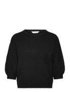 Bubbleroom Short Sleeve Knitted Sweater Svart