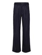 Prohibited Pinstripe Pleated Pants Navy Marinblå