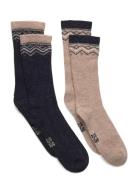 Minymo Winter Wool Socks 2-Pack Multi/patterned