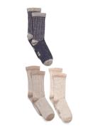 Minymo Wool Socks 3-Pack Multi/patterned