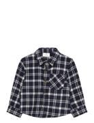 The New Tnstriggs L_S Flannel Shirt Marinblå