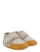 En Fant Wool Slippers W. Suede Grå