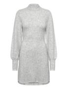 Bubbleroom Contrast Edge Knitted Dress Grå