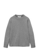Mango Essential Cotton-Blend Sweater Grå