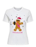 ONLY Onlxmas Life Yrsa Christmas S/S Top Jrs Vit