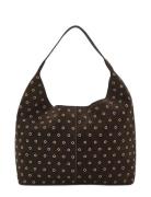 Mango Suede Shopper Bag With Eyelets Brun