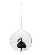 Anna + Nina Graceful Swans Ornament Svart