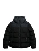 Superdry Sport Colourblock Hooded Puffer Jkt Svart