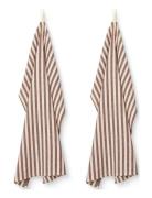 STUDIO FEDER Penny Tea Towel 2- Pack - Cot/Lin Brun
