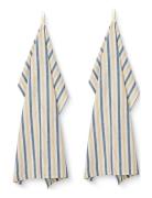 STUDIO FEDER Penny Tea Towel 2- Pack - Cot/Lin Blå