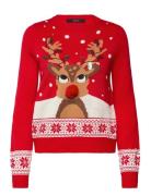 Vero Moda Vmfrostydeer Ls O-Neck Pull. Xmas Box Röd