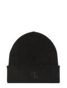 Calvin Klein Ck Fine Rib Beanie Svart