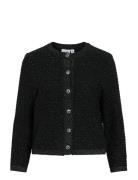 Vila Vimalay O-Neck L/S Button Knit Cardigan Svart