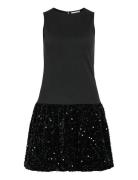 Vila Vibelieve S/S Mix Sequins Dress/Pty/Ka Svart