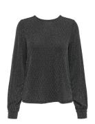 ONLY Onlcarol L/S Glitter Bow Top Box Jrs Svart