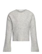 Mango Knitted Ribbed Sweater Grå