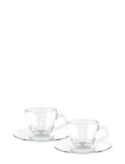 Bialetti Espresso Cup W.saucer Set/2 Vetro Bialetti® Nude