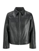 Jack & J S Jorclean Leather Jacket Styd Aw25 Svart