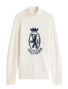 Tommy Hilfiger Wool Blend Graphic Mock-Nk Swt Vit