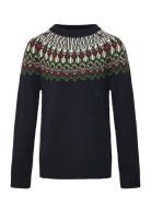 FUB Fair Isle Sweater Marinblå