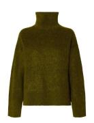 Selected Slfmira Mohair Ls Knit High-Neck Grön