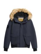 Superdry Everest Hooded Puffer Bomber Marinblå