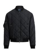 Polo Ralph Lauren Quilted Jacquard Bomber Jacket Svart