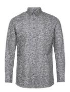 Selected Slhslim-Ethan Shirt Ls Aop Noos Marinblå
