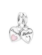 Pandora Mother And Daughter Hearts Sterling Silver Split Dangle With S...