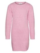 Vero Moda Girl Vmdoffy Ls O-Neck Dress Ga Girl Rosa