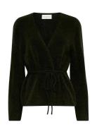 MSCH Copenhagen Mschmiabelle Hope Wrap Cardigan Khaki Green