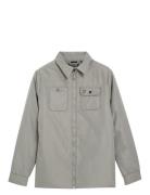 Lyle & Scott Padded Woven Overshirt Grå