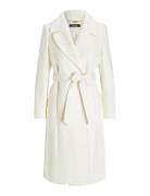 Lauren Ralph Lauren Belted Wool-Blend Wrap Coat Kräm