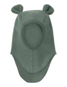 Huttelihut Balaclava Ears Wool Fleece Khaki Green
