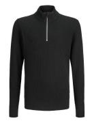 Jack & J S Jprblubarkley Knit Half Zip Jnr Svart