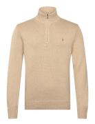 Polo Ralph Lauren Cotton Quarter-Zip Sweater Beige