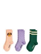 Mini Rodini Doggie 3-Pack Socks Rosa
