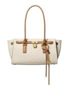 Michael Kors Sm Ew Shldr Tote W Charm Beige