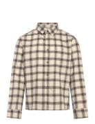 Mango Check Shirt Beige