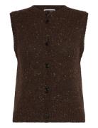 Weekday Knitted Butt D Wool Blend Vest Brun
