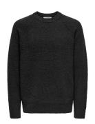 ONLY & SONS Onsdale Life Rlx Ls Raglan Knit Svart
