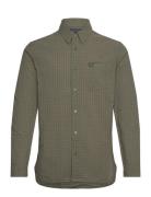 Fred Perry Grid Check Shirt Grön