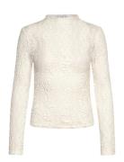 Mango Openwork Sweater With Perkins Collar Vit
