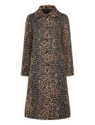 Mango Leopard-Print Long Coat Multi/patterned