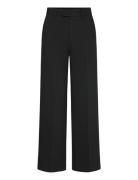Mango Mid-Rise Cropped Straight-Leg Trousers Svart