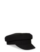 Mango Rigid Wool-Blend Baker Boy Cap Svart