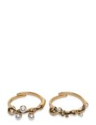 Pilgrim Hadley Rings, 2-In-1 Set, Gold-Plated Guld