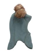 Mikk-line Wool Fullface W. Pom Pom Grön