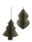 Broste Copenhagen Christmas Mix Ornaments Khaki Green